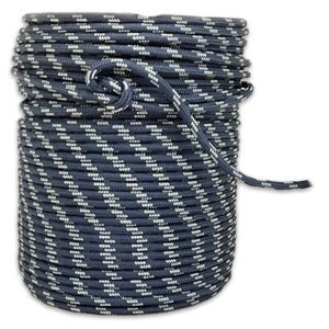 Kit 10 Metros Cabo Náutico Pré-Estirado 10mm Azul Com Cinza