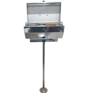 Churrasqueira Náutica Carvão Pedestal Inox