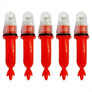 Kit 5 Sinalizador Náutico Luz LED Strobo Para Marcação De Redes Pesca e Boias
