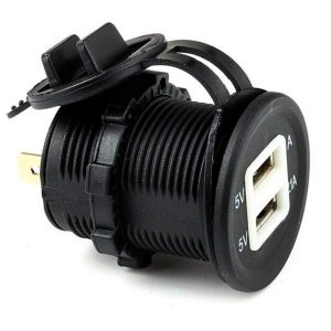 Tomada Usb Plástico Fêmea 12V