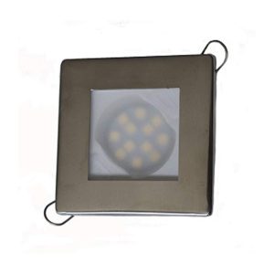 Luminária Quadrada Inox 12V Branco Frio