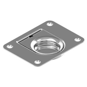 Puxador Retangular Inox com Alça Redonda