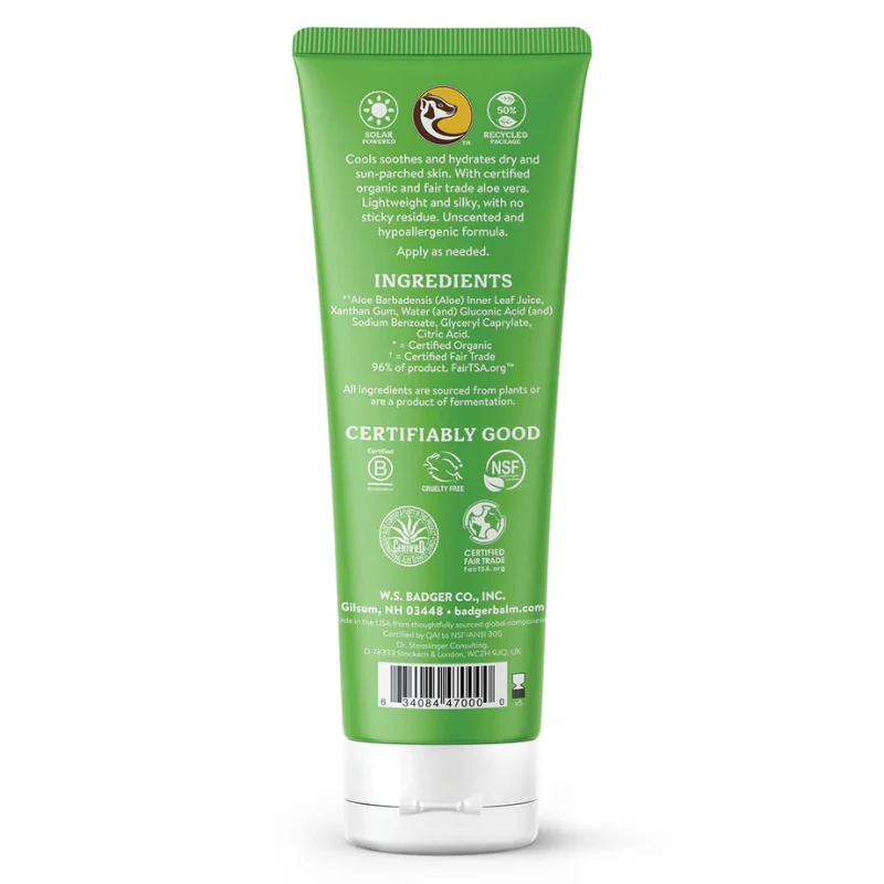 Badger 4 oz Aloe Vera After Sun Gel - Unscented - Image 3