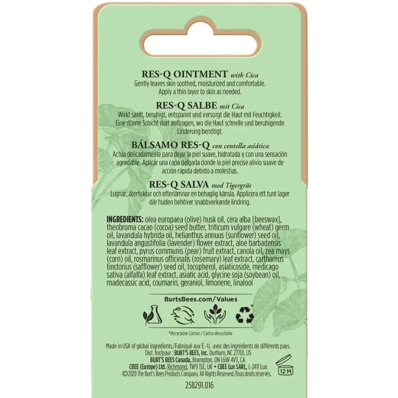 Burt’s Bees Res‑Q 0.6 oz Multipurpose Moisturizing Ointment Tin - Image 4