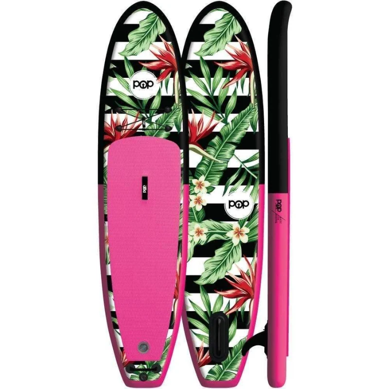 POP Board Co 10'6" Royal Hawaiian Stand Up Paddle Board Inflatable SUP - Pink/Black - Image 2