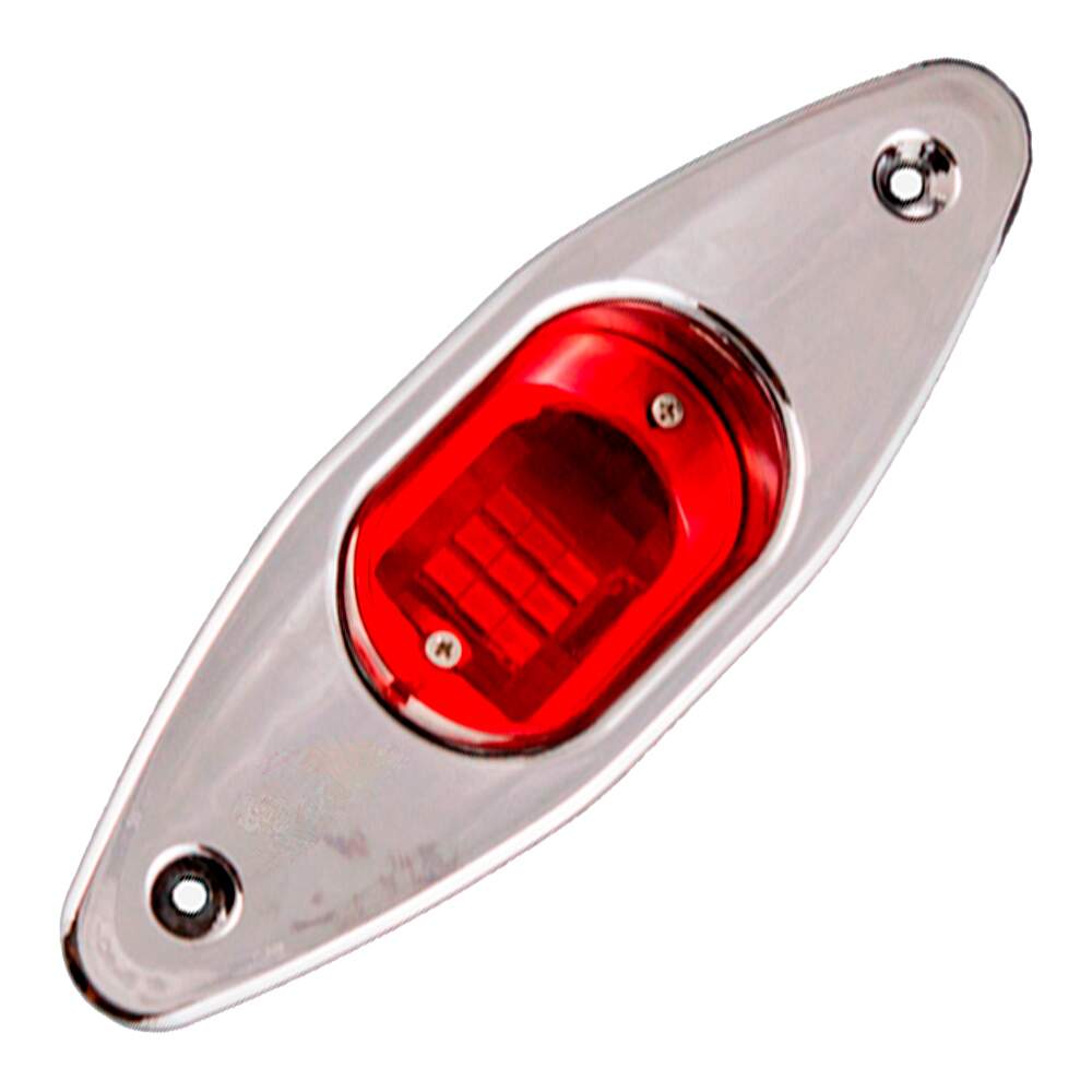 Luz Navegação Tubarão Led BB Verm Cromado