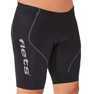 Bermuda Corrida Running Masc Preta logo F estanho