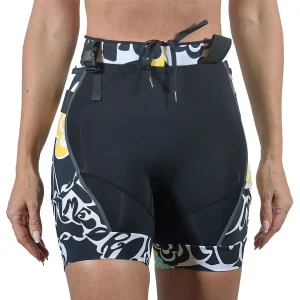 Bermuda Corrida de Montanha Trail Running Preta FLOLMIX Feminina