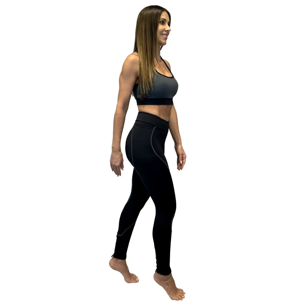 Calça NOVA CYCLETECH Preta/ESTANHO | Feminina - Image 4