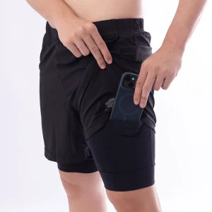 Shorts FLOW com Bermuda Interna Preto